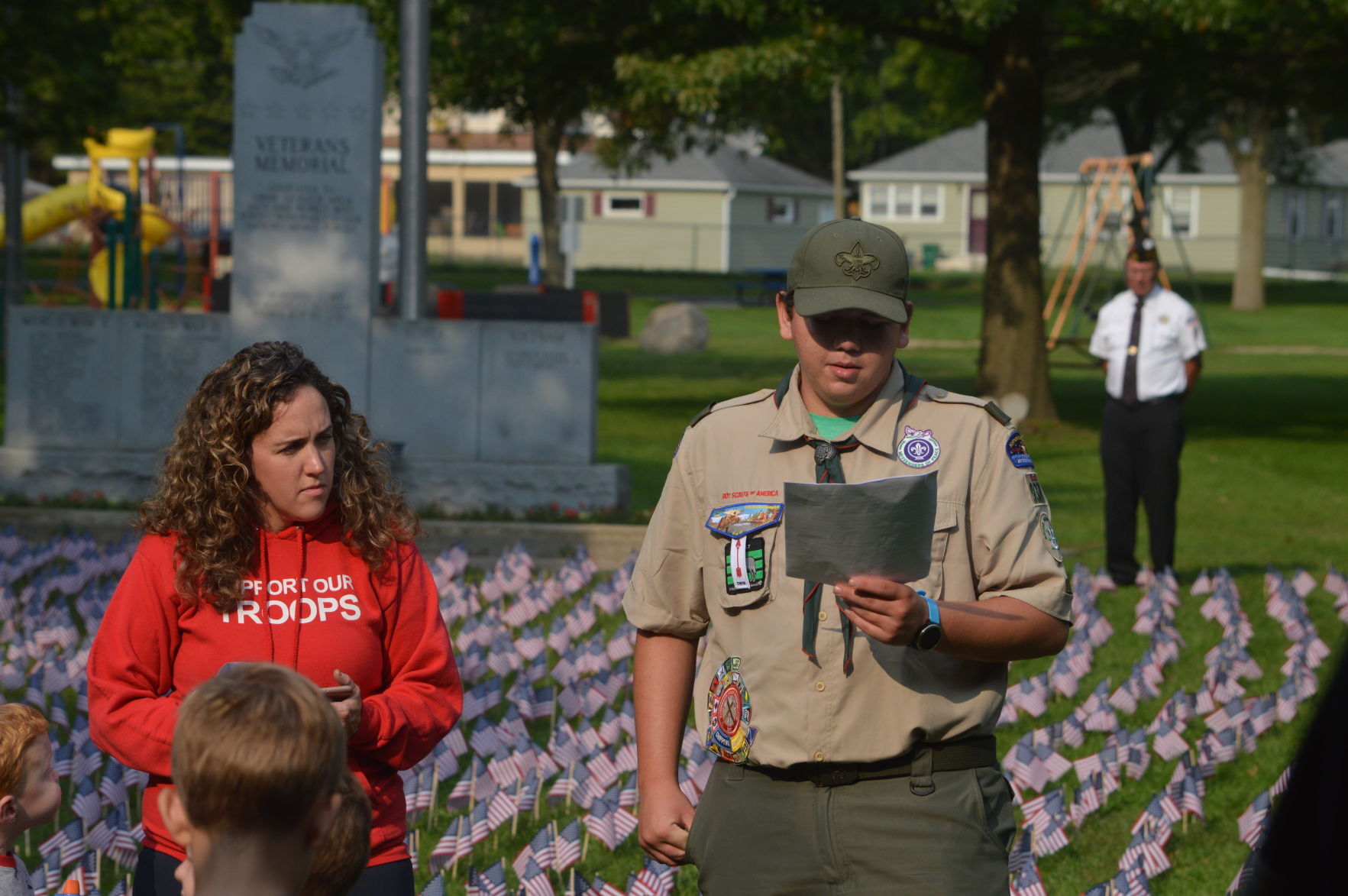 Boy Scout reading